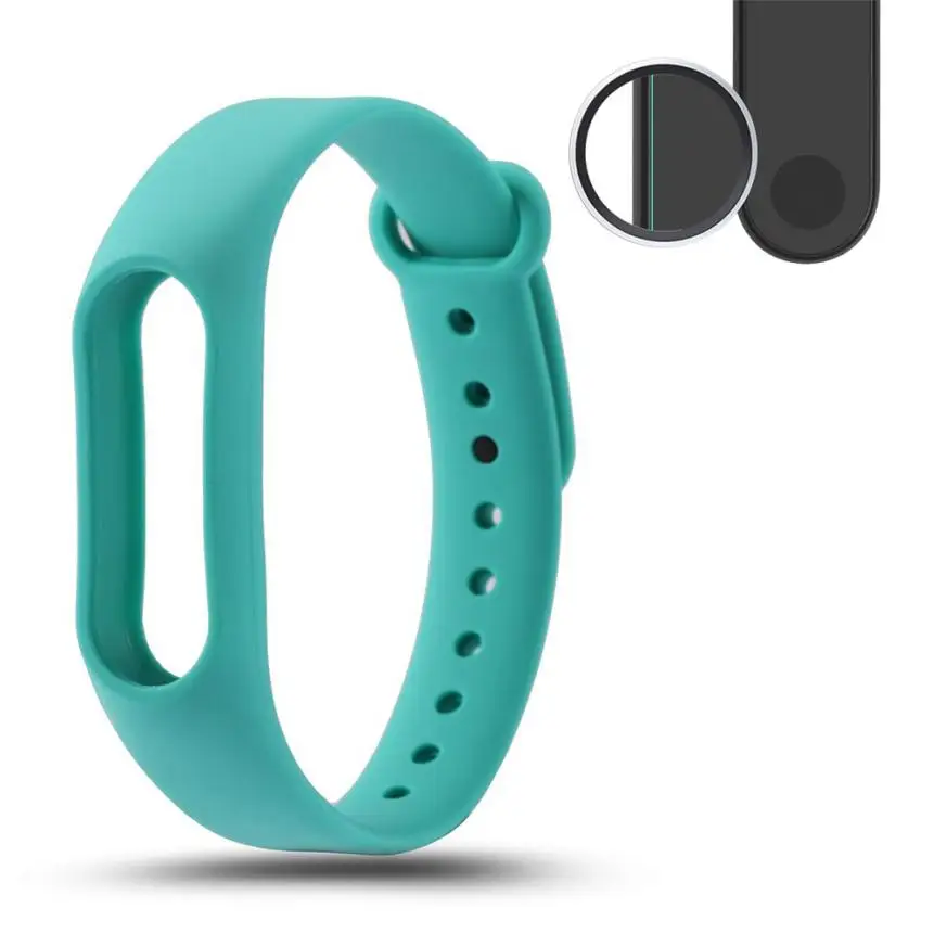 

Silicon Wrist Strap WristBand & 2PCS 0.1mm HD Protective Film For Xiaomi Miband2 DROPSHIP Feb 13