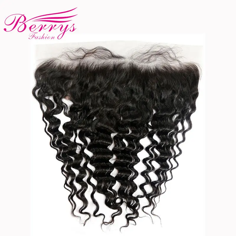 Berrys мода глубокая волна пряди с 13x4 и 13x6 фронтальные 10-28 дюймов необработанные малайзийские человеческие волосы