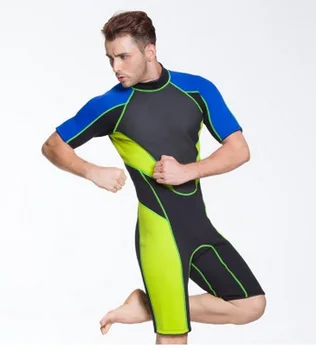 

3MM Neoprene One Piece Short Sleeved Jumpsuit Short Pants Diving Suit Surf Waterproof Beach Swim Clothes Spearfishing WetSuits