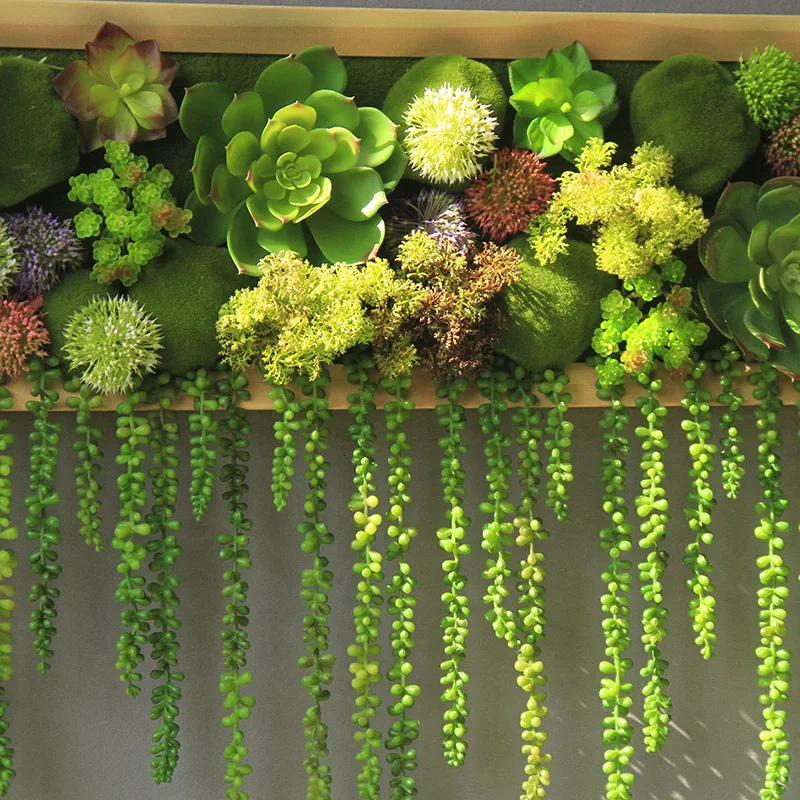 Имитация растений, настенный зеленый Настенный декор, европейский стиль, настенные украшения, цветок, ресторан, живопись, трехмерная