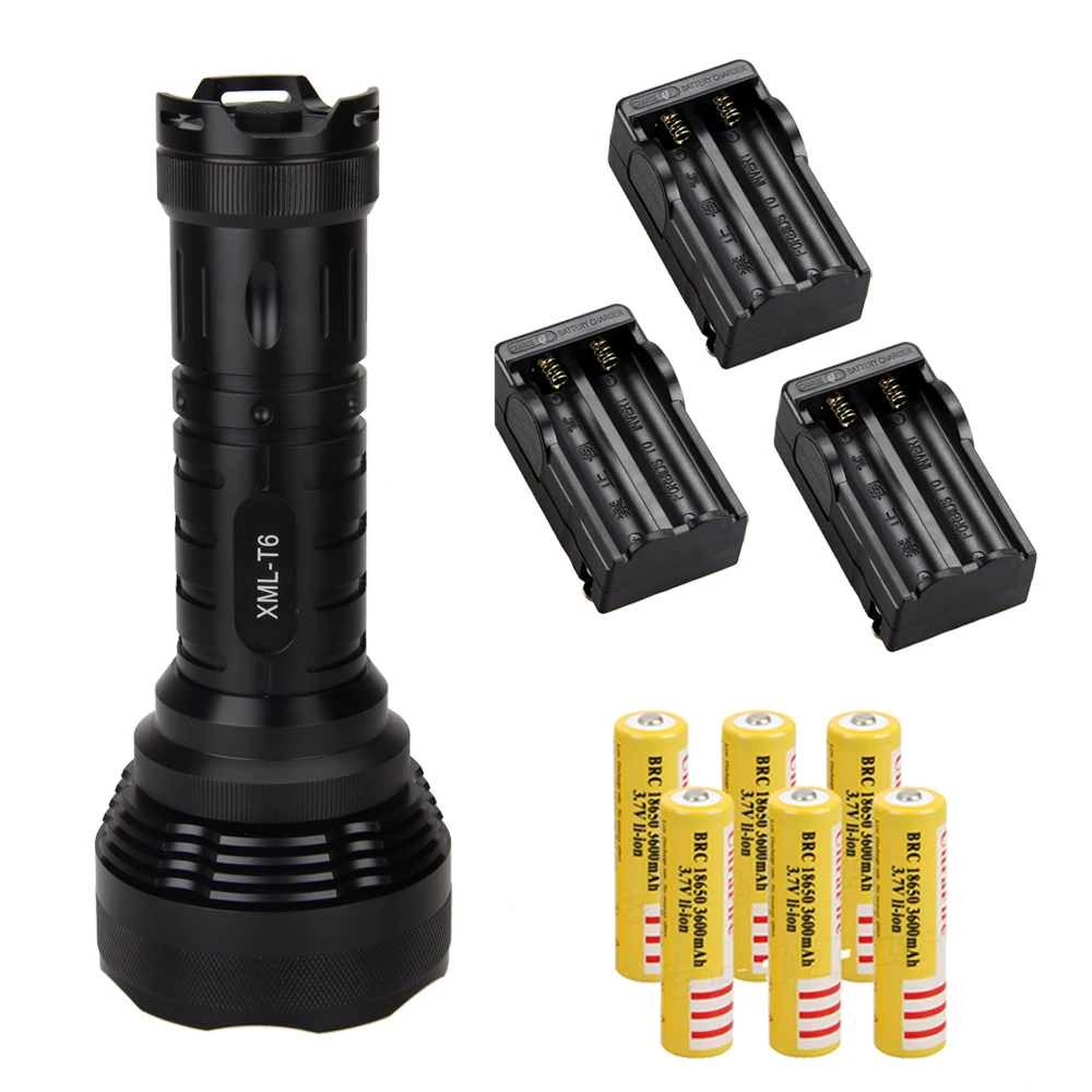 

Brightness 24000Lm 12x XML T6 LED Flashlight Torch 6x 18650 Camping Light