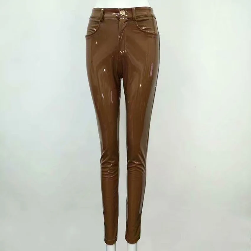 Women's PU Leather Pants Sexy Stretch Women's Pants Bodycon Winter Women Leather Pants Women Trousers Pantalon Female capri dress