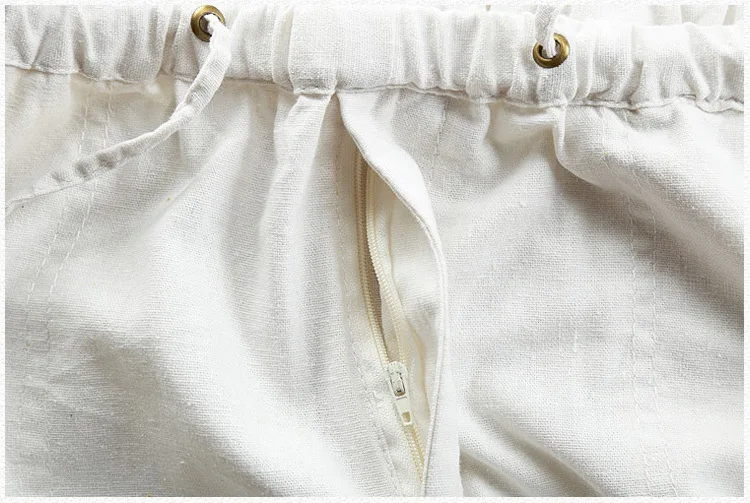 Мужские штаны из льна и хлопка полная длина летняя просторная легкая Повседневная льняная брюки мужские удобные домашние штаны для отдыха мужские PT-196