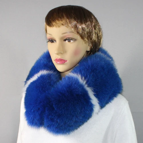 Free Shipping Real Fox Fur Scarf Women Fox Fur Collar Ring Scarf Genuine Natural Real Fox Fur Scarves Collar - Цвет: Color1