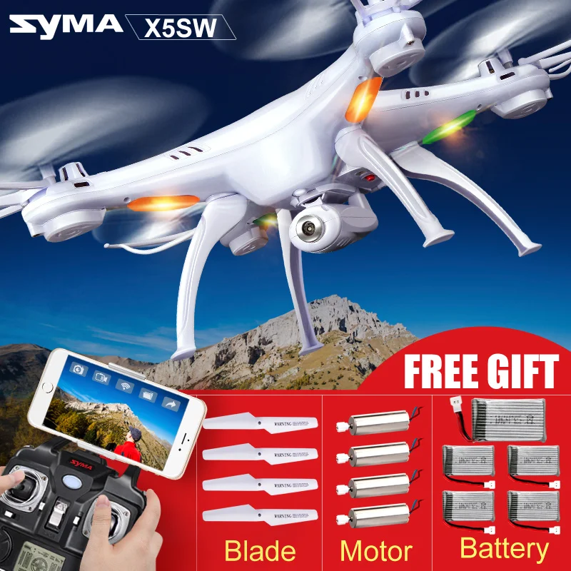 

Original SYMA  X5SC X5SW WIFI Drone Quadcopter With FPV Camera Headless 6-Axis Dron RC Helicopter Quadrocopter Kids Toy