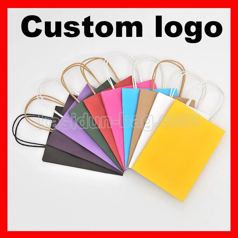 

(1000pcs/lot) size W21xH27x11cm custom paper bag with logo