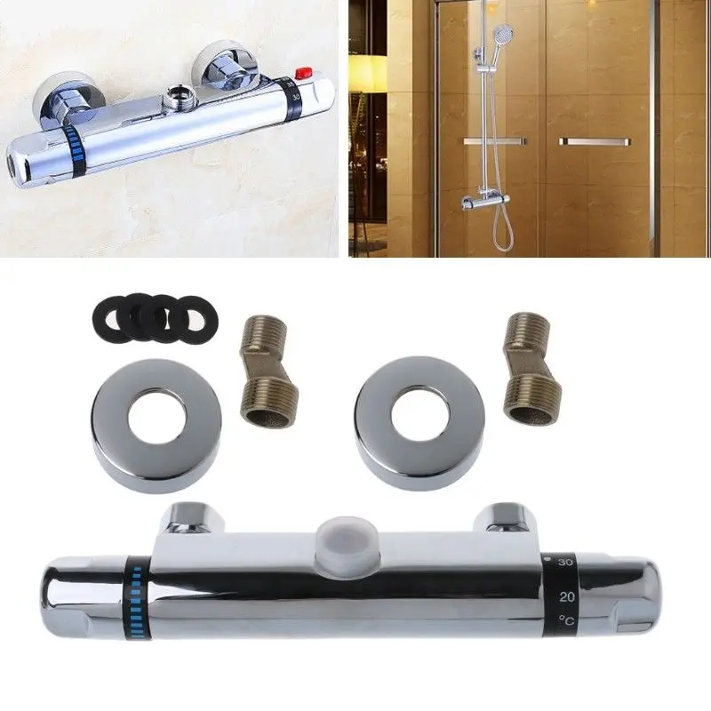 

2018 NEW Thermostatic Show Faucet Thermostatic Mixing Valve Bathroom G3/4 Faucet-Exit up