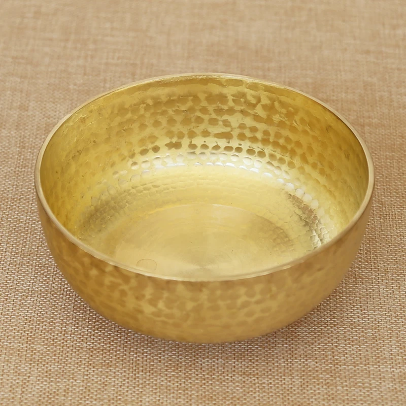 

Pure handmade copper bowl home tableware single brass thickening rice soup noodle bowl 12-16cm