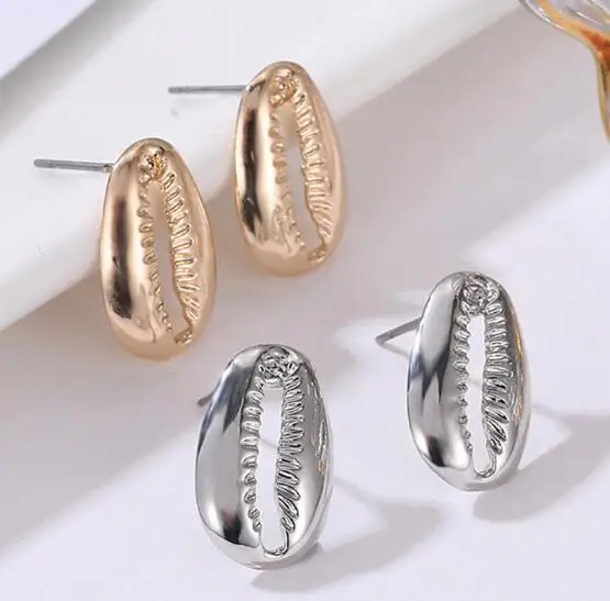 

604 New Exquisite Shell Original Temperament Earrings Trendy Women Rhinestone Brincos Earrings Bijoux Jewelry Gift E5545