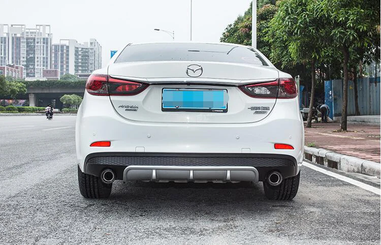 Для Mazda 6 Atenza корпусный набор задний спойлер- ABS задний бампер диффузор защитные бамперы Бампер задний спойлер