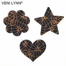 VENI LYNN 3 пары паутина шаблон одноразовые звезды наклейки на соски груди Секс лепестка, цветок Boob накладки для нижнего белья бюстгальтер для дам