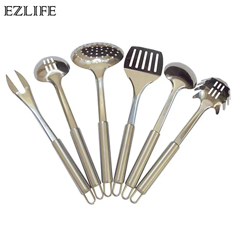 EZLIFE Cookware Set Stainless Steel Kitchen Cooking Tools 12 kinds Of Family Kitchen High-grade Dining Tools Silver Cookware