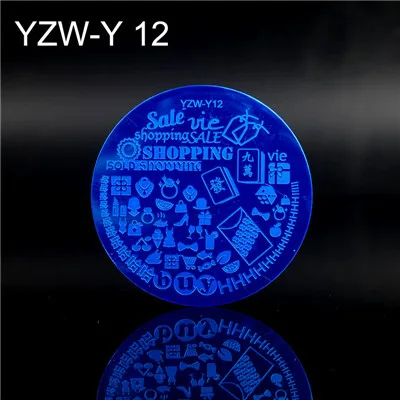 YZW-Y серии ногтей штамп штамповки пластины 20 стилей, из нержавеющей стали шаблоны для ногтей изображения пластины инструмент Аксессуары