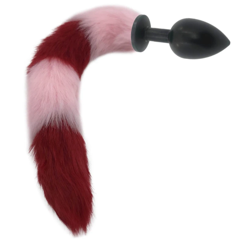 Matte Black Anal Plug 40cm Fox Tail Smooth Exotic Accessories Butt Adult Game for Lover Masturbation Toys H8-172D | Красота и