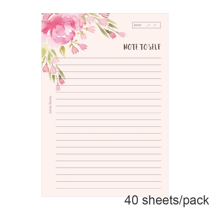 Jame Примечания мультфильм цветок заполнение внутренние бумаги ядро для 6 отверстий переплет записные книжки ежедневный журнал Еженедельный планировщик точка сетка список A5A6 - Цвет: pink note to