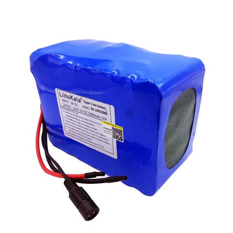 HK LiitoKala 24V 10Ah 7S5P 18650 литий ионный аккумулятор 29 4 v 8000mAh Электрический велосипед для
