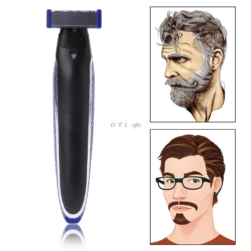 

Ergonomic USB Rechargeable Men Edges Razor Nose Hair Trimmer Multifunction Trims Full & 1mm 3mm 5mm Trimming Combs Kit