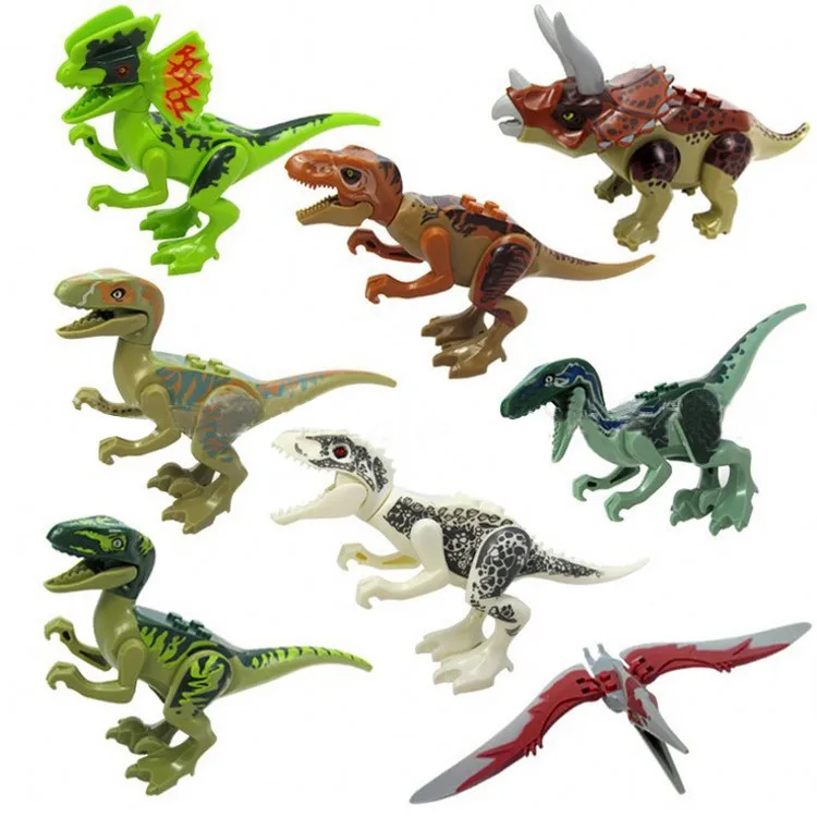 Hot 8Pcs/Set Cool Mini Dinosaurs Jurassic World Action Figures Pack Tyrannosaurus Assemble Kid Toys | Игрушки и хобби