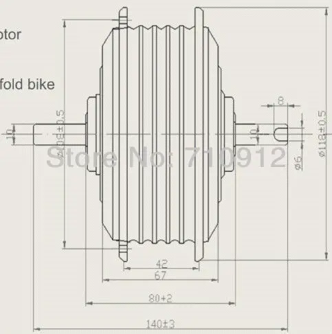 

FREE SHIPPING! OR01A4 24V/36V 250W 260RPM Front electric bicycle motor 80mm for Brompton and Dahon folding bicycle