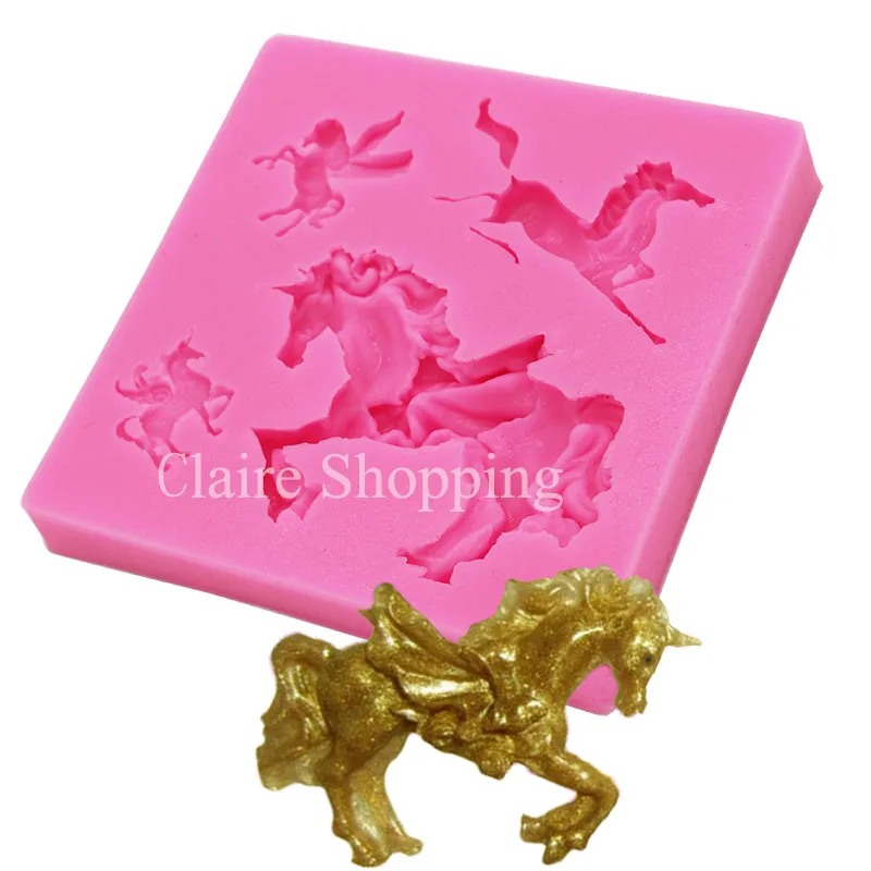 Horse Silicone Cake Mold Fondant Mold Cake Decorating Tools Chocolate Gum Paste Mold Clay Mold