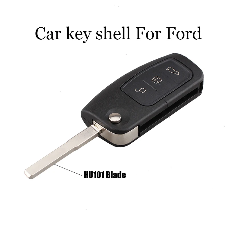 10 шт. * 3 кнопки HU101 лезвие складной дистанционный ключ оболочка для FORD Focus Fiesta C Max