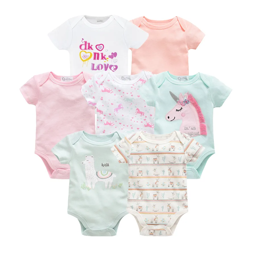 Kavkas vetement bebe, лето, 7 шт./лот, roupas de bebe recien nacido infant boysl ropa, Одежда для новорожденных 0, 3, 6, 9, 12 месяцев