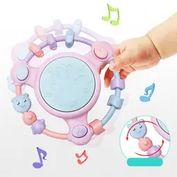Детская музыкальная игрушка из бисера ручной барабан свет детская музыка ручной барабан песни раннее развитие ребенка игрушки
