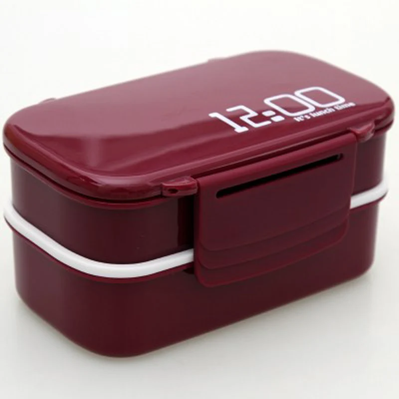 Microwavable Ланч боксы Пластиковые Путешествия переносной пищевой контейнер для хранения школы Bento Box Япония стиль приготовление еды двухслойные