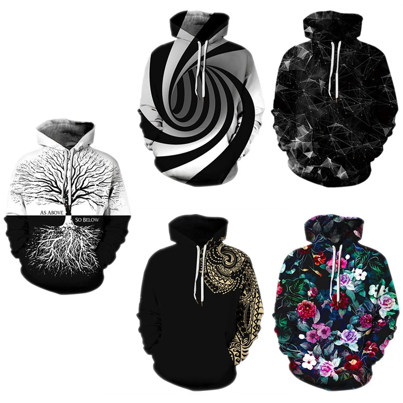 

New Style 3D Printed Pullover Men Women Autumn Hooded Pullover Long Sleeve Sweatshirt Hip Hop Tops GRNSHTS