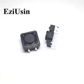 

EziUsin 100pcs 12*12*5 Interrupteur PCB Keyboard Touch Micro Switch Mini Black Button Keys DIY For Toys