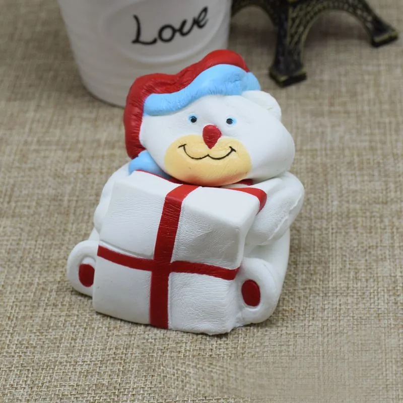 Рождественский каваи милый медведь Emoji замедлить рост Squeeze Игрушка вылечить подарок мягкими приспособления для снятия стресса