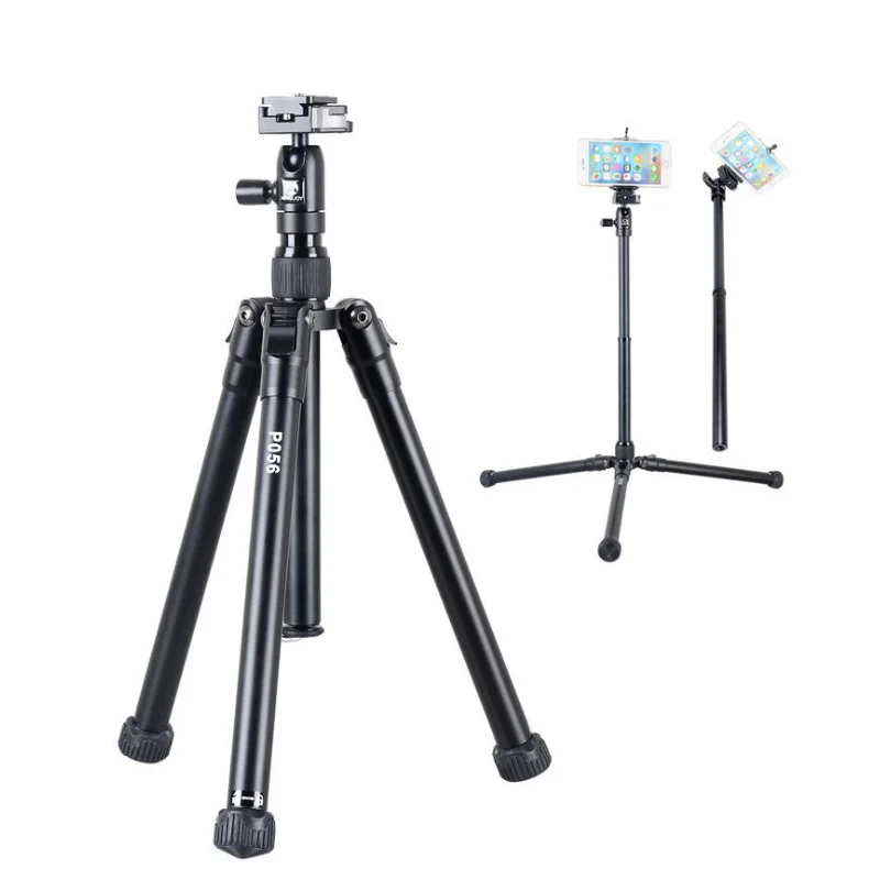 

P056 Lightweight Camera Tripod Multifunctional Aluminum Selfie Stick Tripod Adjustable Stand for Canon Sony DSLR ILDC Cameras DV