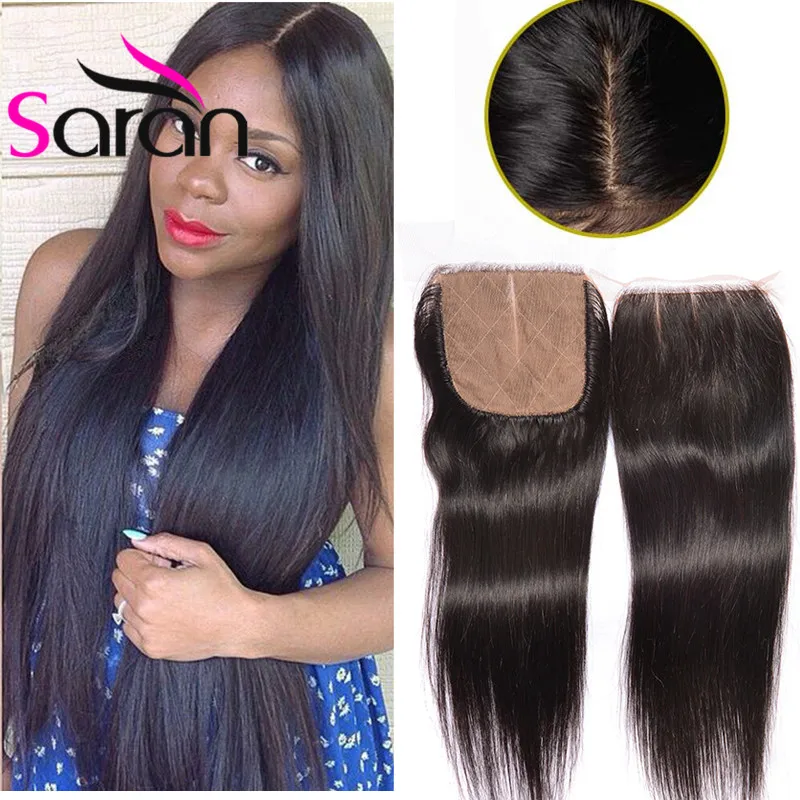 Cheap Peruvian Silk Base Closure Straight Hair Top 7a Slik Virgin