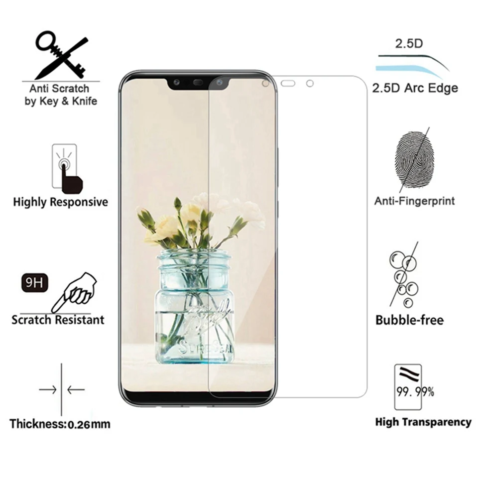 WHaY 2.5D Tempered Glass For Huawei Mate 20 Lite Cover 9H Glass Case For Huawei Mate 20 Lite Film Mate 20 Lite Screen Protector  (14)