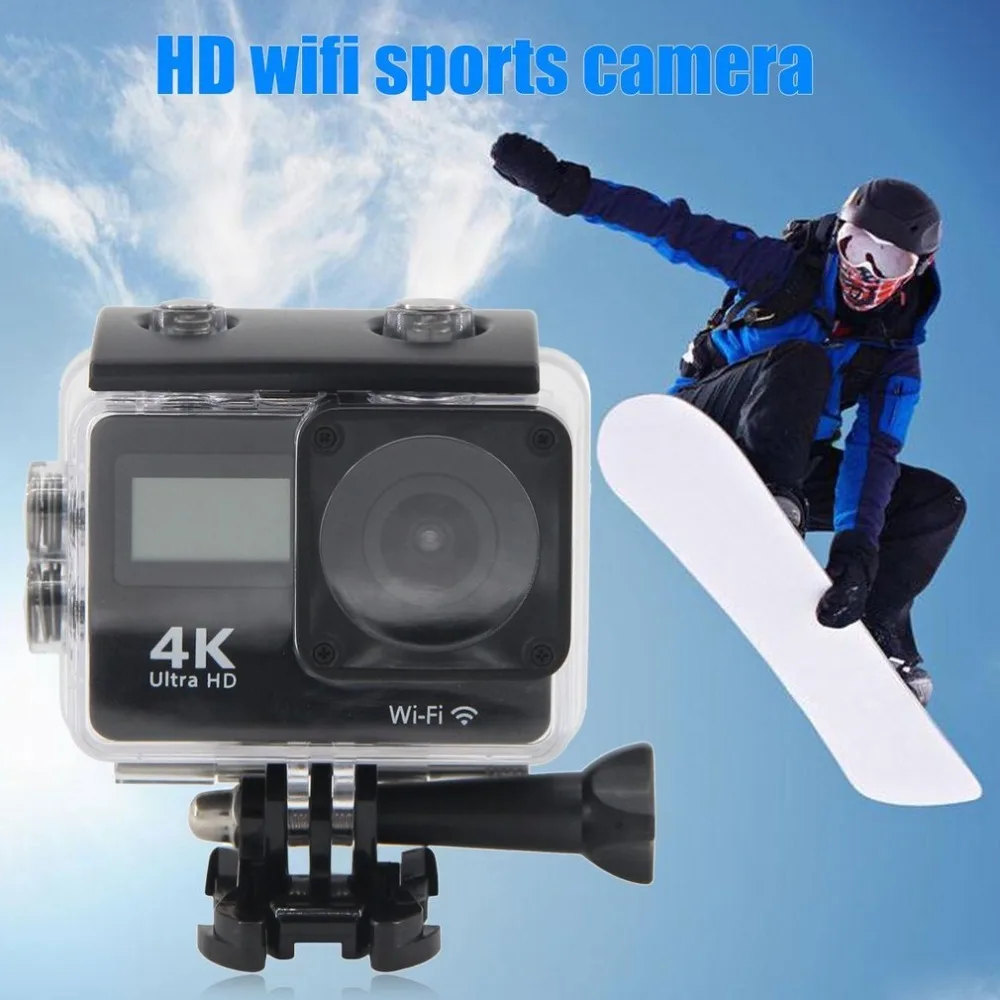 

Ultra HD 4K WiFi Camera Camcorder Dual Screen Touch LCD Underwater 30m Waterproof Sport Action Camera with Remote Control