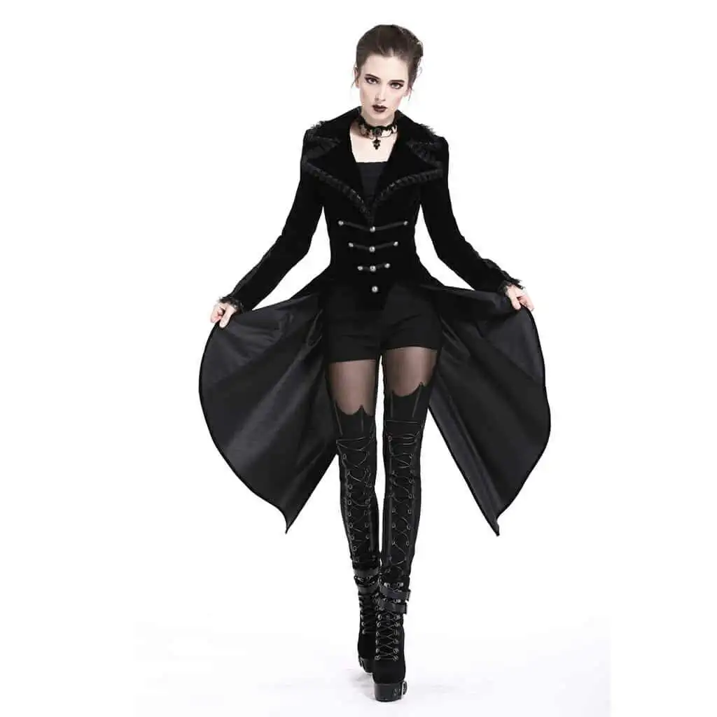 Женское винтажное пальто Darkinlove Goth Tail JW162|Пальто| |
