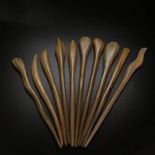 Винтажная Высококачественная палочка для волос Палочка из натурального деревянного сандалового дерева ручная работа Этническая шпилька для волос Горячая Мода китайский стиль заколки для волос