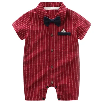 

Baby Boy Clothes Gentle Design Striped Short Sleeve Kids Girl Jumpsuit Newborn Clothes 0-24M Lovely Newborn Baby Clothes