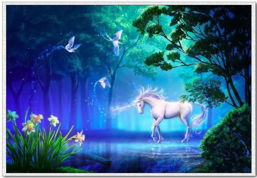 

Forest Beautiful Unicorn Animal Embroidery Needlework Crafts 14CT Unprinted DMC DIY Quality Cross Stitch Kits Set Handmade Arts
