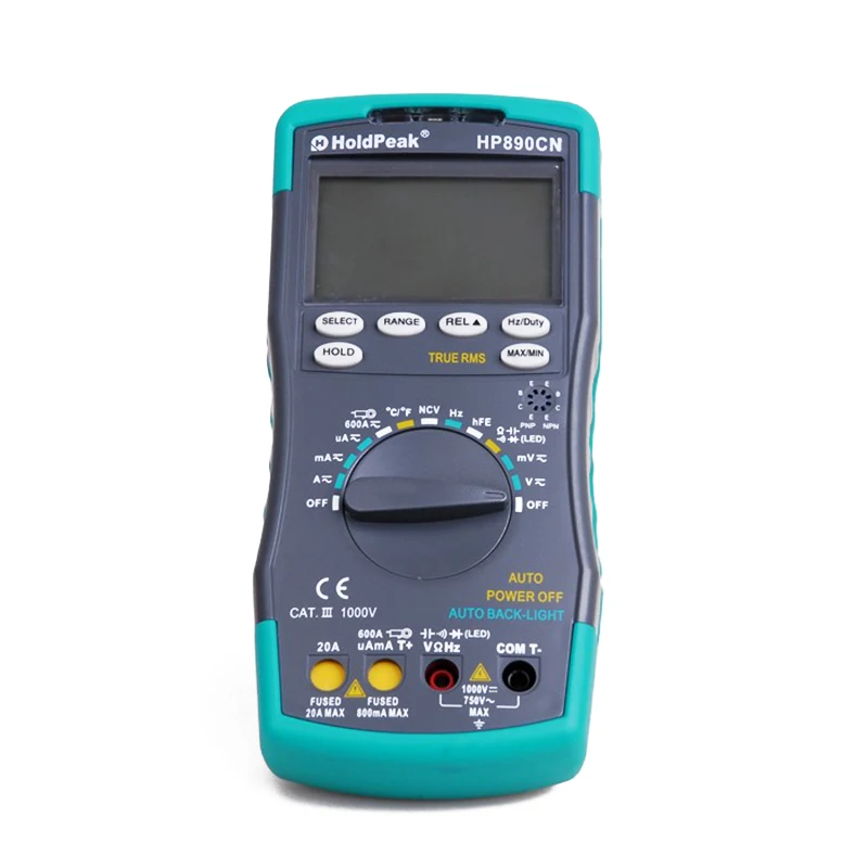 

HoldPeak HP890CN Stable LCD Digital Multimeter DC AC Voltage Current HP-890CN Temperature Meaurement Auto Range