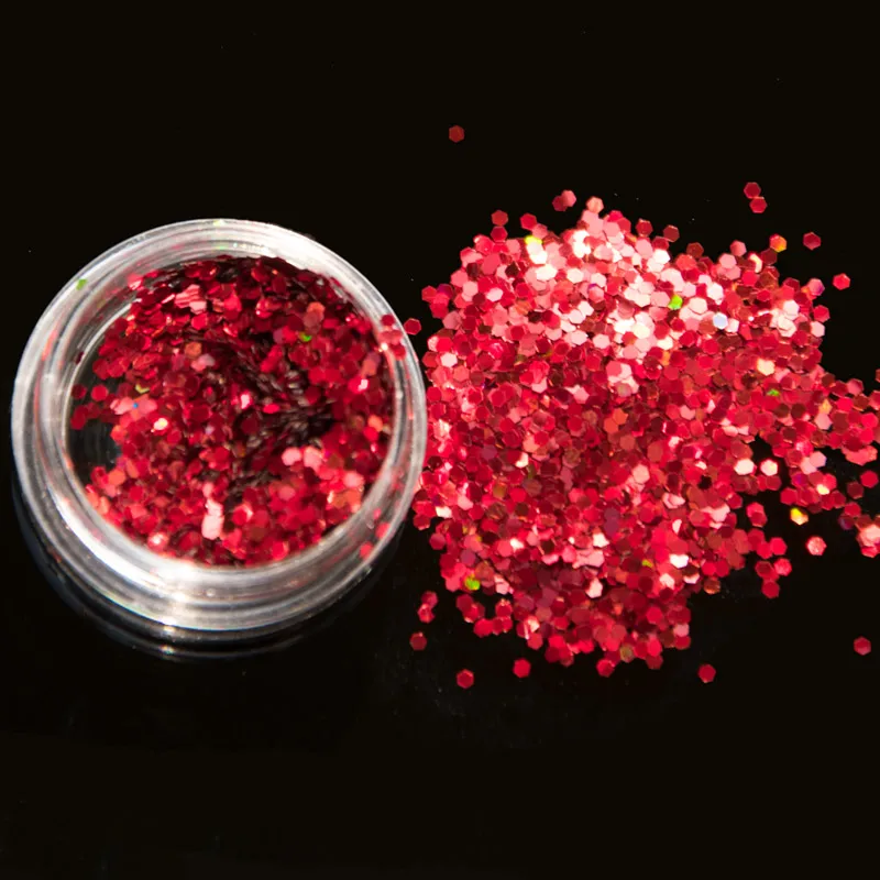 12 Boxes Nail Art Glitter 1 MM Holographic Glitter/sequins/ nail art/ crafts/ Hexogon shaped spangles glitter