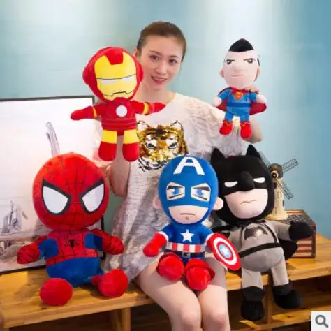 

30cm Soft Stuffed Super Hero Captain America Iron Man Spiderman Plush Toys The Avengers Movie Dolls For Kids Birthday Gift