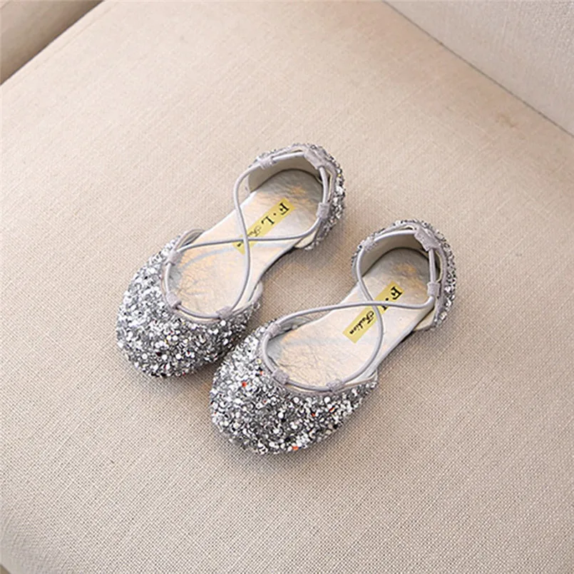 Сандалии; Новинка года; летняя обувь для маленьких девочек; Милая блестящая обувь для принцессы сандалии;#4M17