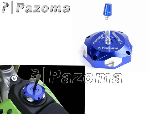 Pazoma супермото Алюминий синий топливная крышка газового баллона Кепки Крышка для Kawasaki KX250F KX450F 2006