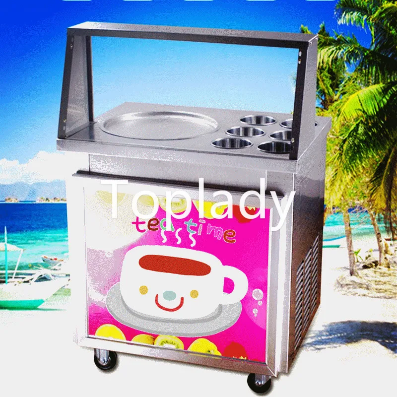 cost ffective fried ice cream roll machine,stainless steel ice pan