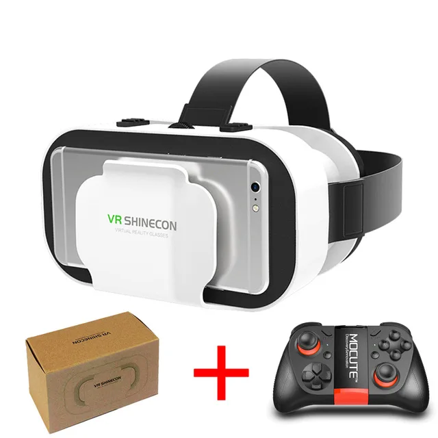 VR SHINECON 5,0 Очки виртуальной реальности VR Box 3D очки для 4,7-6,0 дюймового телефона - Цвет: VR With Controller E