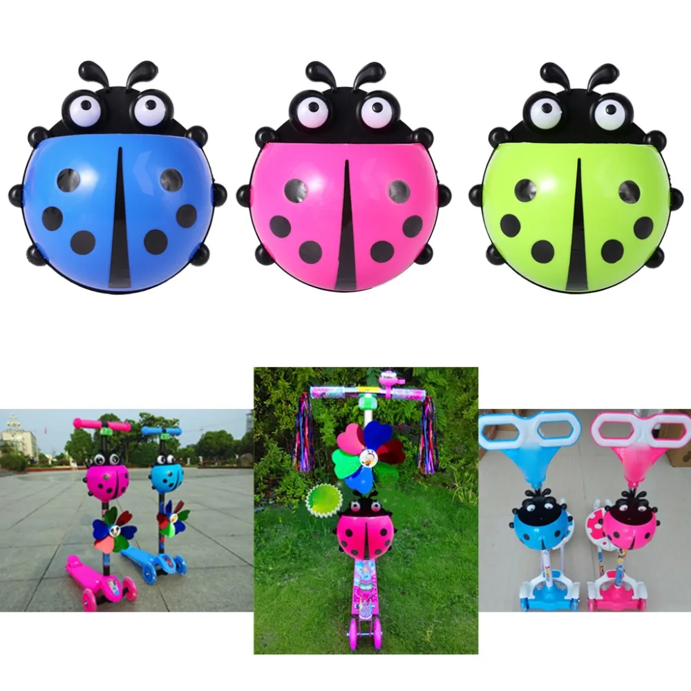 Best Bicycle Basket Children Bike Plastic Front Handlebar Cute Beetle Kids Saddlebag 1