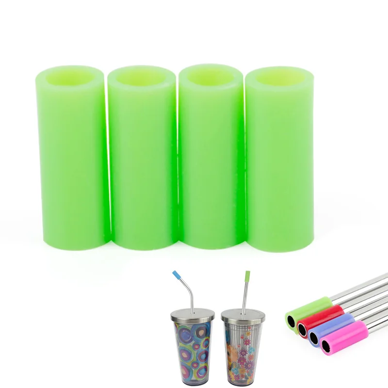 

Delidge 4pcs Universal Reusable Silicone Tips of Straws for 8.5" /10.5"Stainless Steel Straws Protection Part