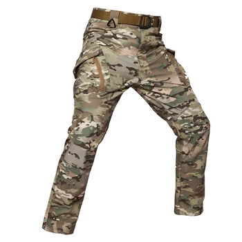 

Winter IX9 Tactical Cargo Pants Men Combat SWAT Army Military Pants Fleece Many Pockets Stretch Flexible Man Casual Trousers 5XL