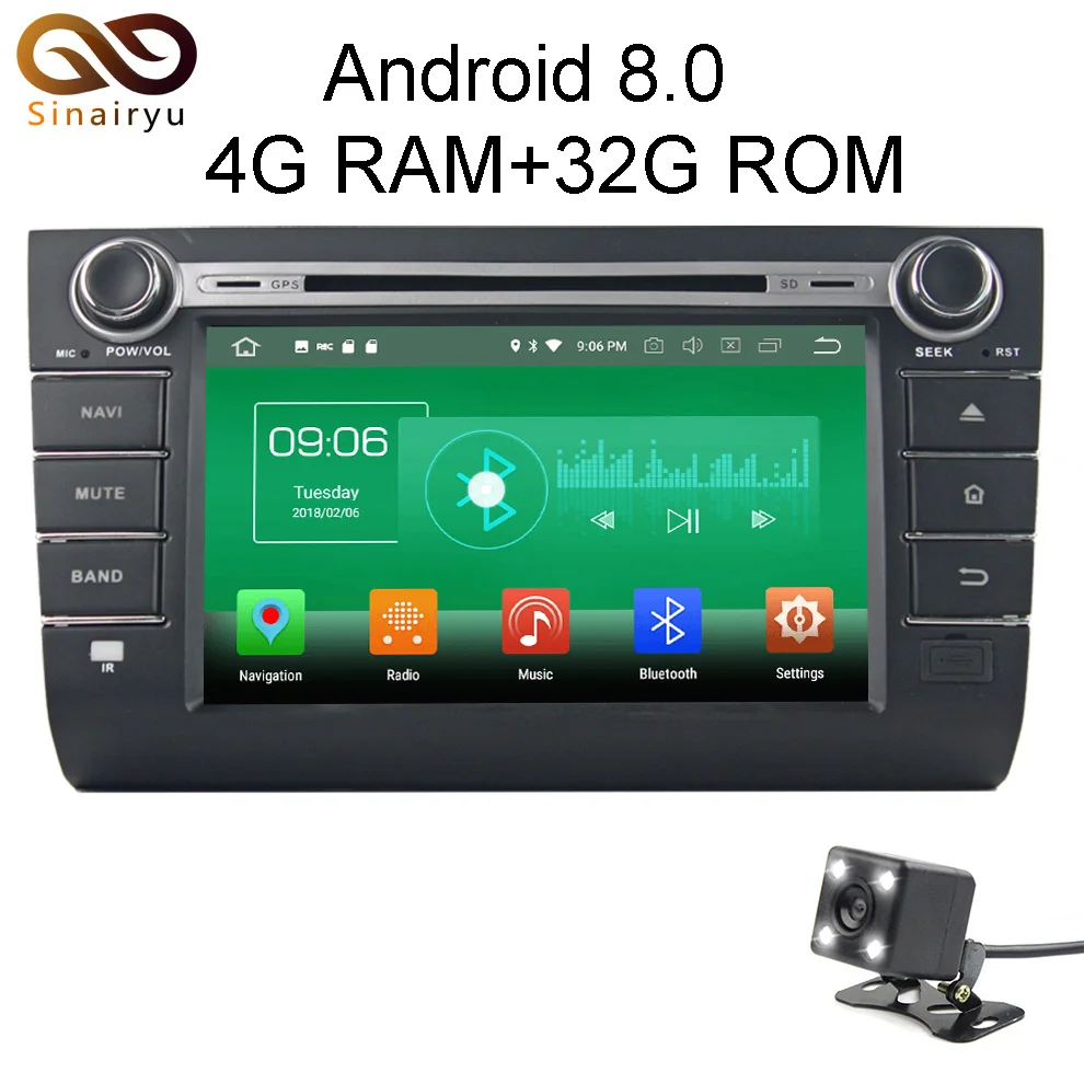 

Sinairyu 4G RAM Android 8.0 Car DVD For Suzuki Swift 2004-2006 2007 2008 2009 2010 Octa Core 32G ROM Radio GPS Player Head Unit
